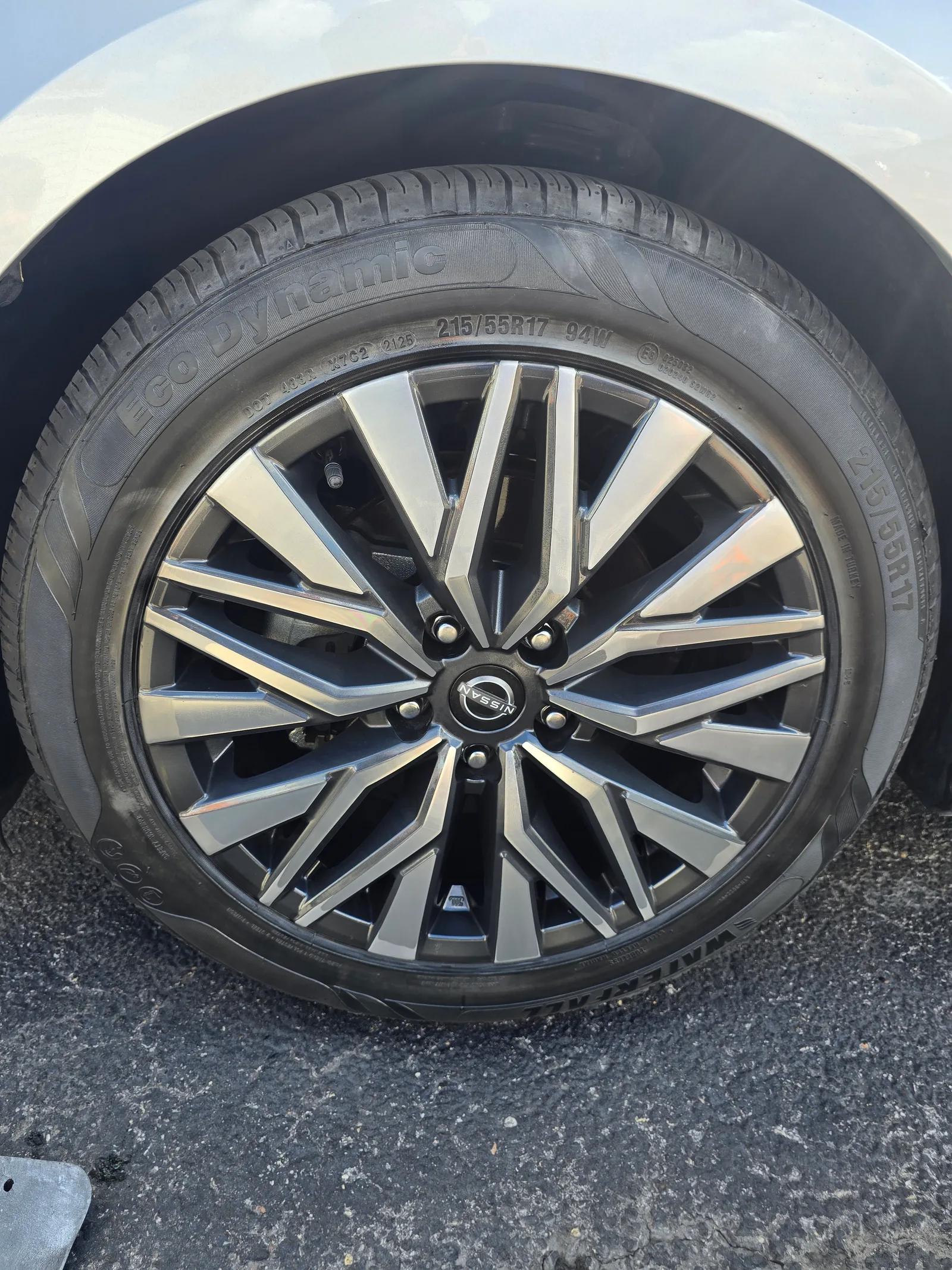 Nissan — machined wheel, back to new. — after refinishing