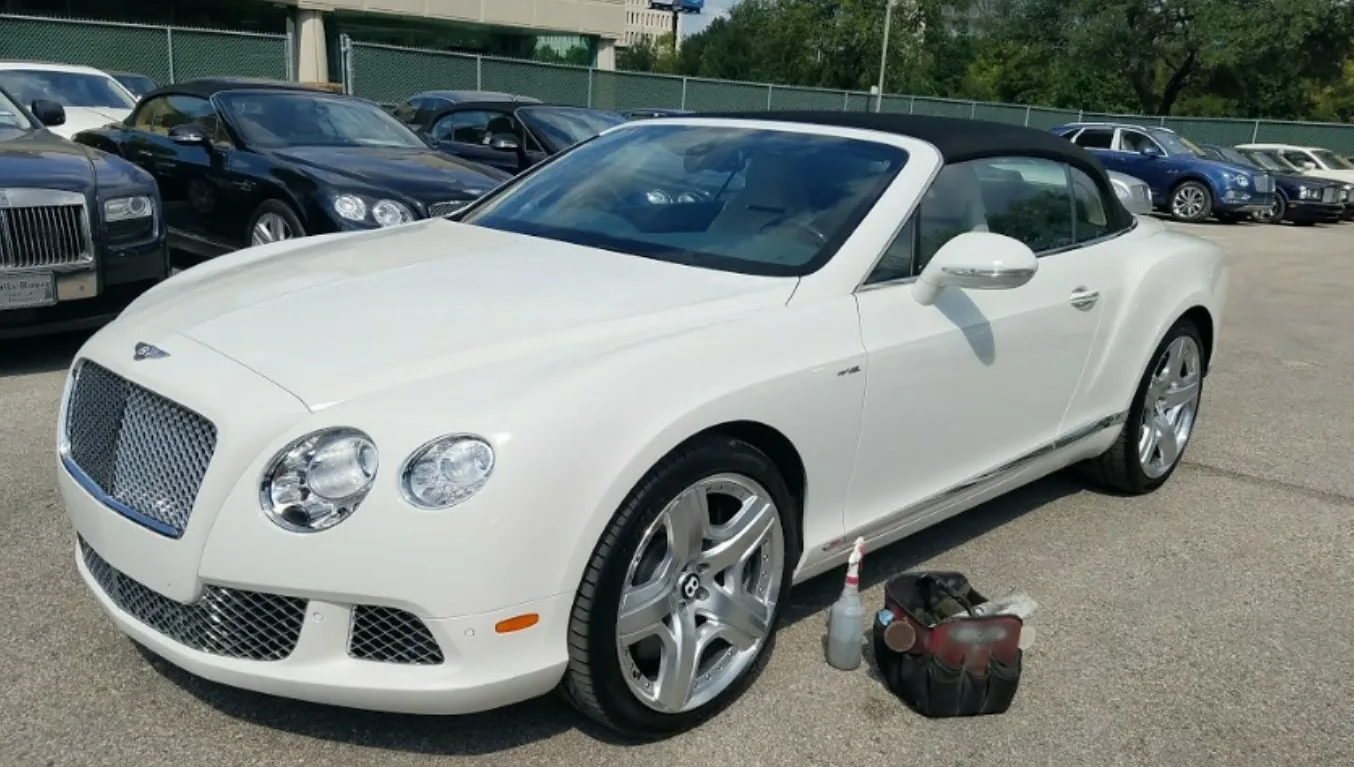 Bentley Continental GT — refinished wheels.